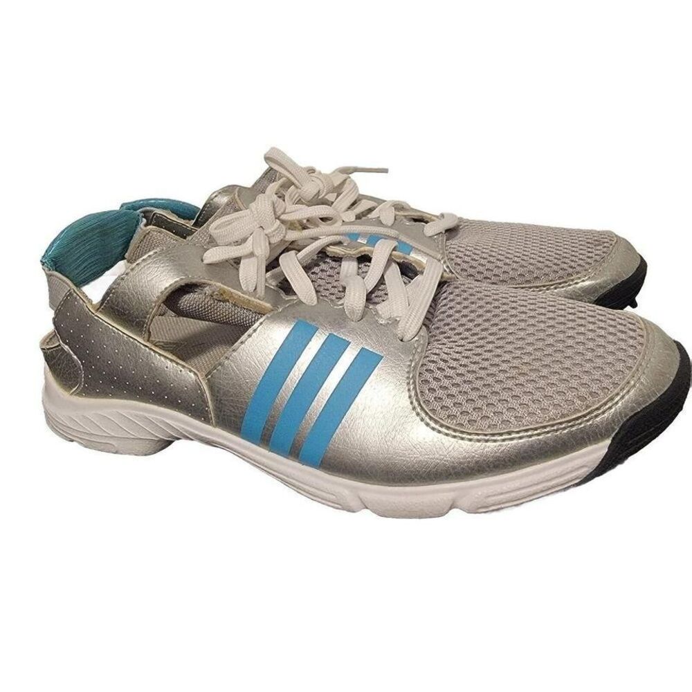 Adidas Adiwear Traxion Lite Womens Golf Shoes Size 8 Silver And Blue‎